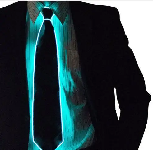 Flashing EL Wire Tie-Led Party Neon Light Neck Tie Bowtie party Decoration for Halloween Christmas Birthday Wedding