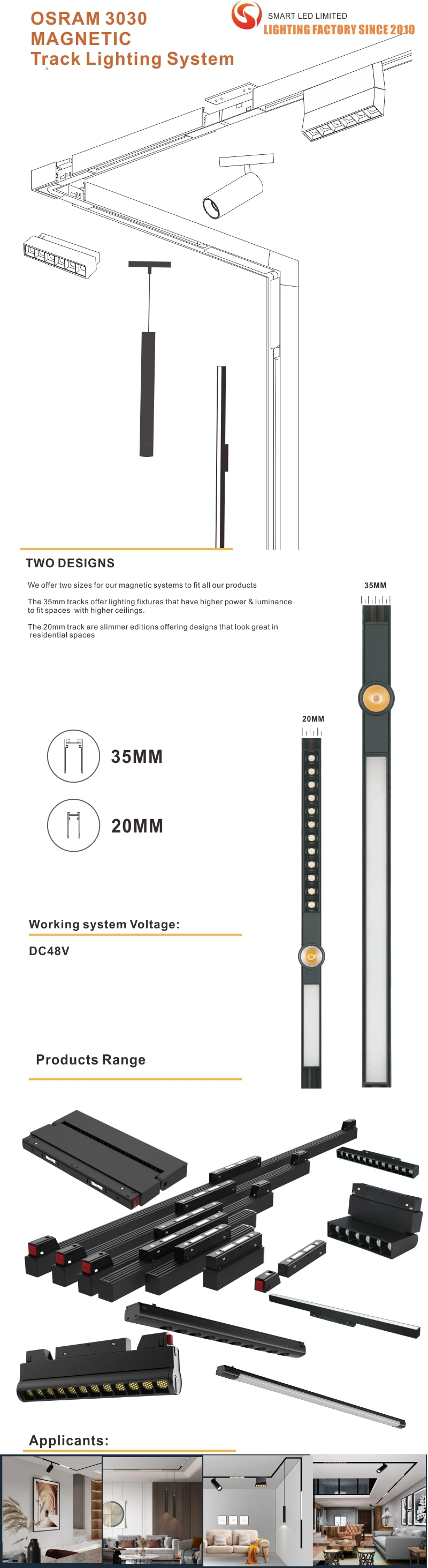 linear track spot light