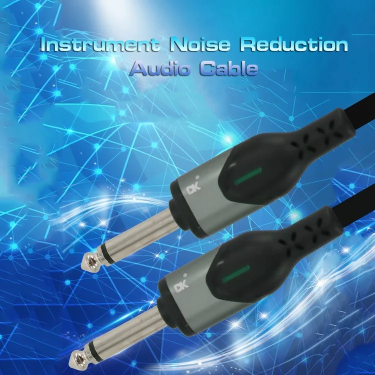DK Guitar Connecting Cable 6.0 Meters 20ft Instrument Cable Noise Reduction Audio Cable 6.35mm Male Jack Audio Cord
