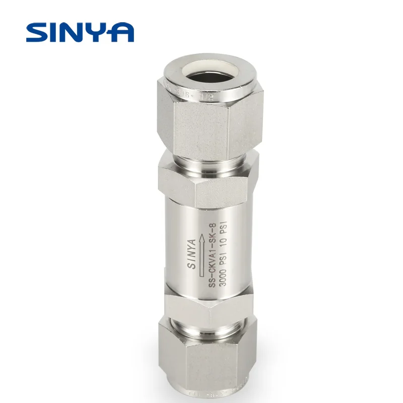 
Compression High Pressure Cracking 1/3 1 3 psi 3000 PSI 6000 PSI Double Ferrule Non Return Instrument Check Valves 