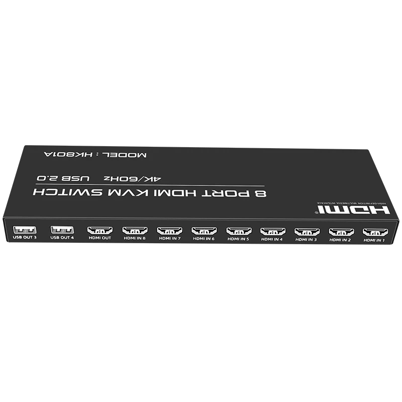 FJ-HK801A FJGEAR 4K Manual 8 Port 8 In 1 Out Hdmi HD Video KVM Switch Support 3840*2160/60Hz Usb2.0 Hdmi2.0 Kvm Switch