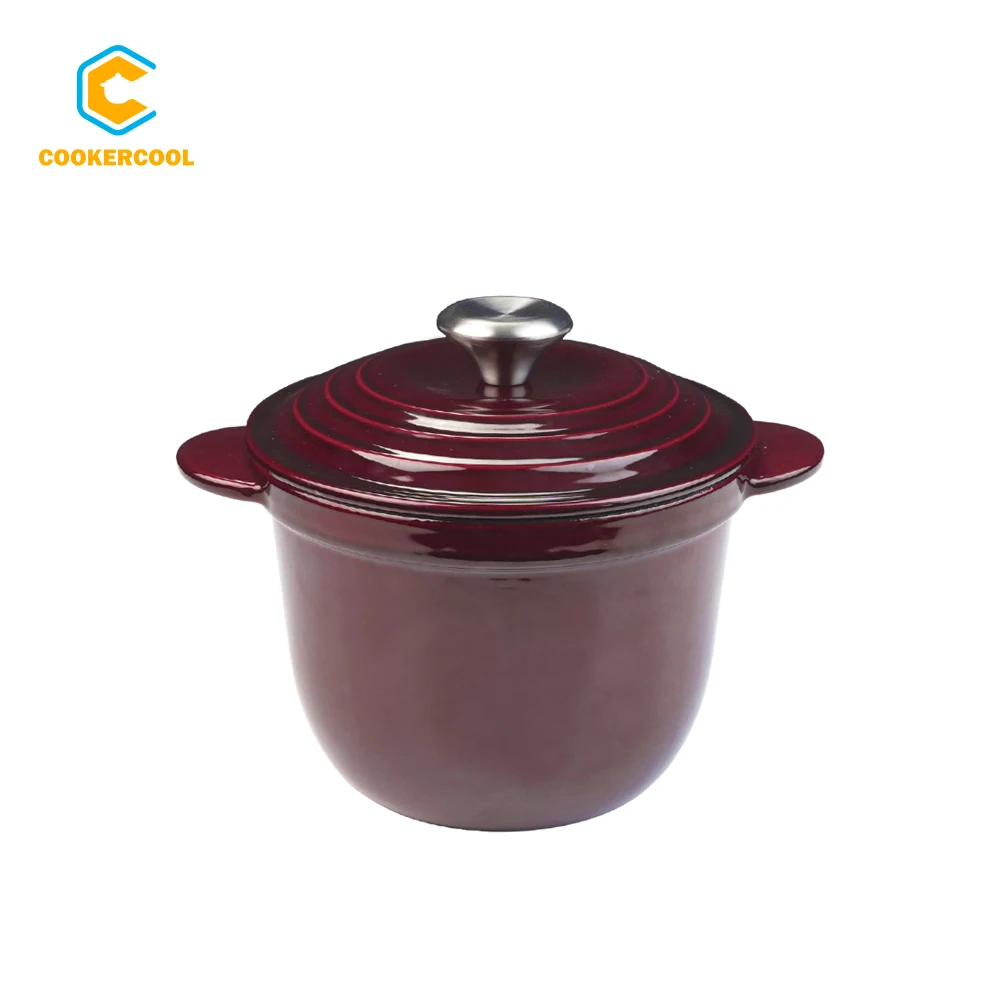 Cookercool современный яркий цвет вина эмаль чугунная посуда наборы для приготовления пищи
