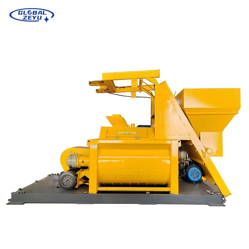 Factory Manufacture 0.5 Cubic Meter Concrete Mixer Fully Automatic Control System JS500 Dual Axis Forced Concrete Mixer