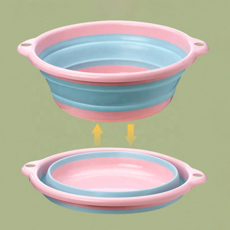 Large folding basin for outdoor travel Portable foot-soaking basin for business trips Shatter-resistant household water basin