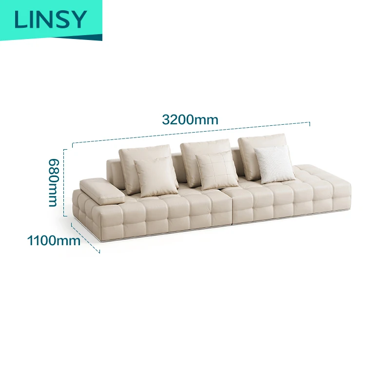Linsy Italian style leather sofa high end leather living room Italian style couch sofa