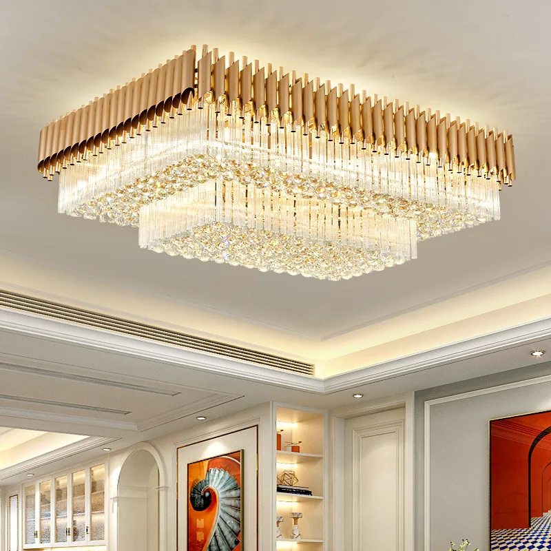 New modern led crystal glass lamp salon home bedroom ceiling light pop led ceiling light
