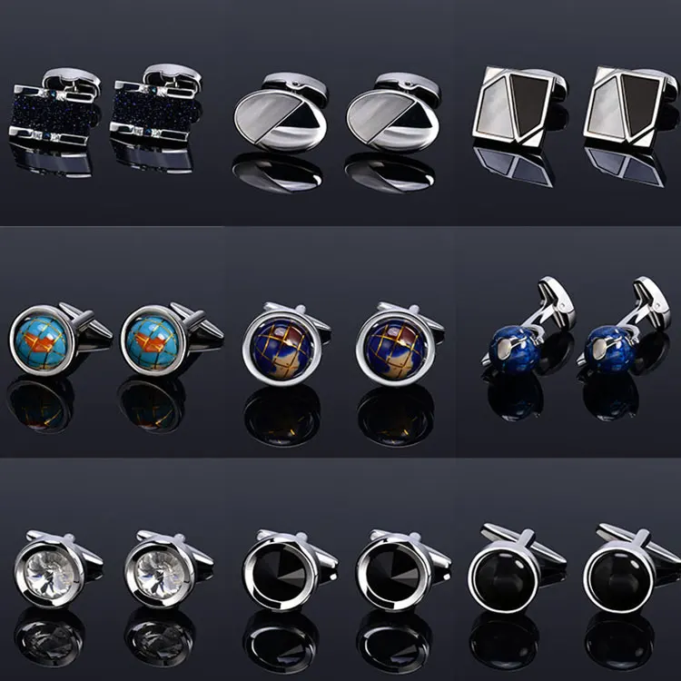 
High Quality Stock Mens Cufflinks Mixed Designs Ready to Ship Cufflink for Men 