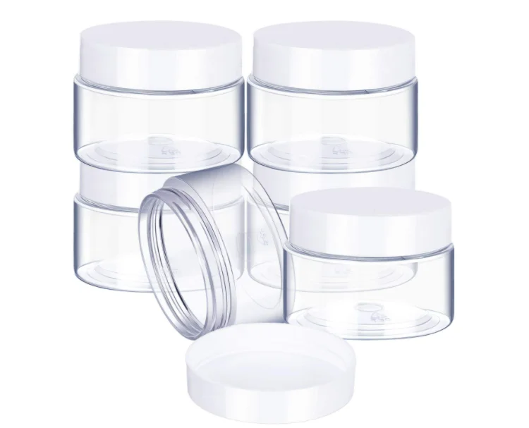 
Plastic Free Single Wall w/ Removable Inner Liners & Dome Lids for Cosmetic Samples Cream White Jar Lotion Container 