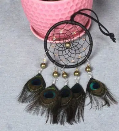 Wholesale Handmade Boho Hanging Feather Dream Catcher for Car Home Room Door Wall Art Party Decor Ornament Gift Craft DIY Kit