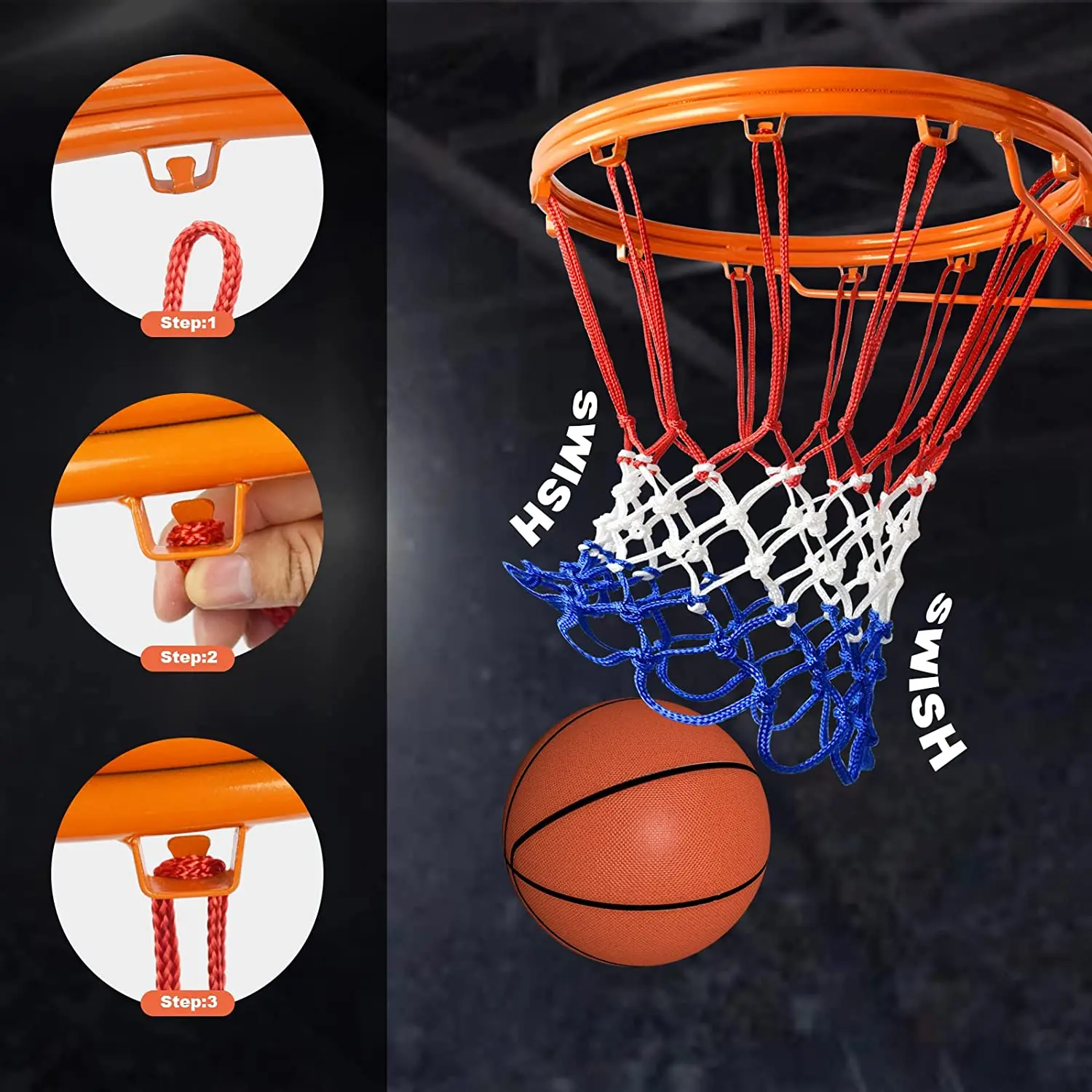 Outdoor bold basketball net red, white and blue ball  basket net home basketball basket net