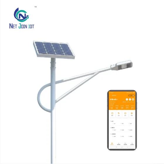 Solar Led Lamps Intelligent Management Mobile Phone Controls Street Lamp 4G IOT Module Outdoor Waterproof Eng