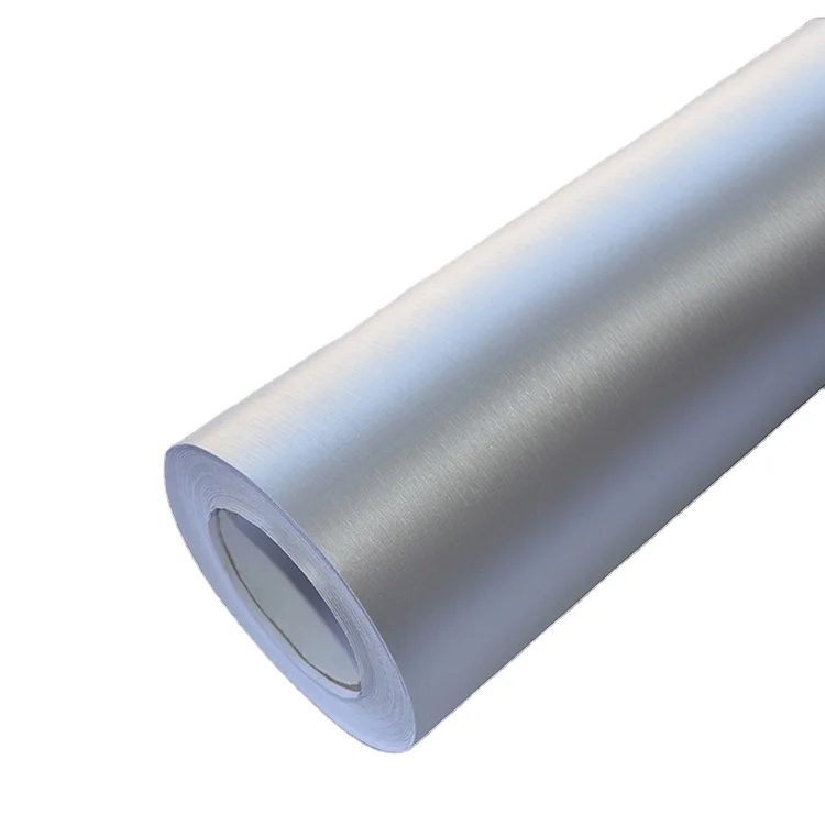 PET brush metallic silver color cutting vinyl for advertisement cut stickers pvc sticker vinyl sticker printing
