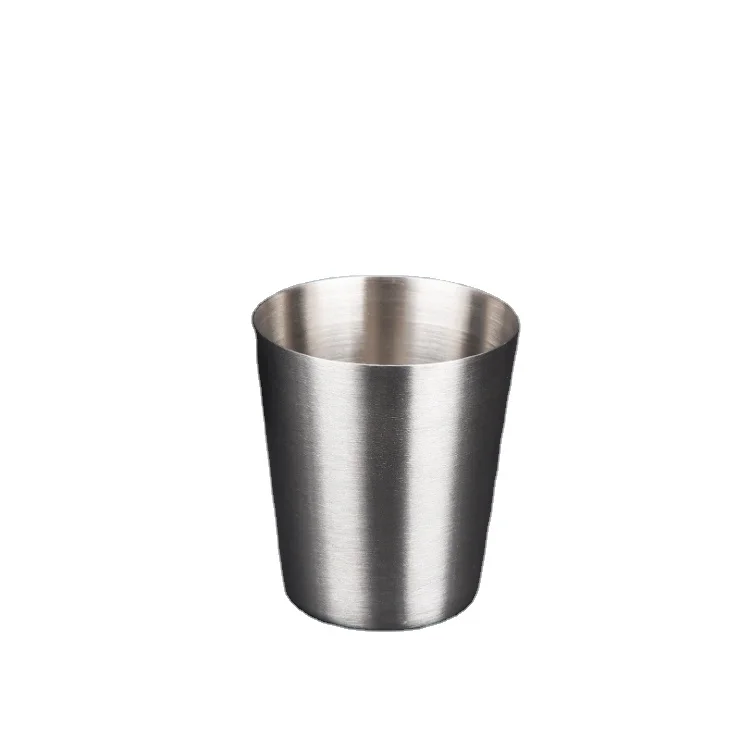 Custom Stainless Steel 201/304  2oz Shot Glass Cups Rimless/ Roll Edge For Camping Wedding