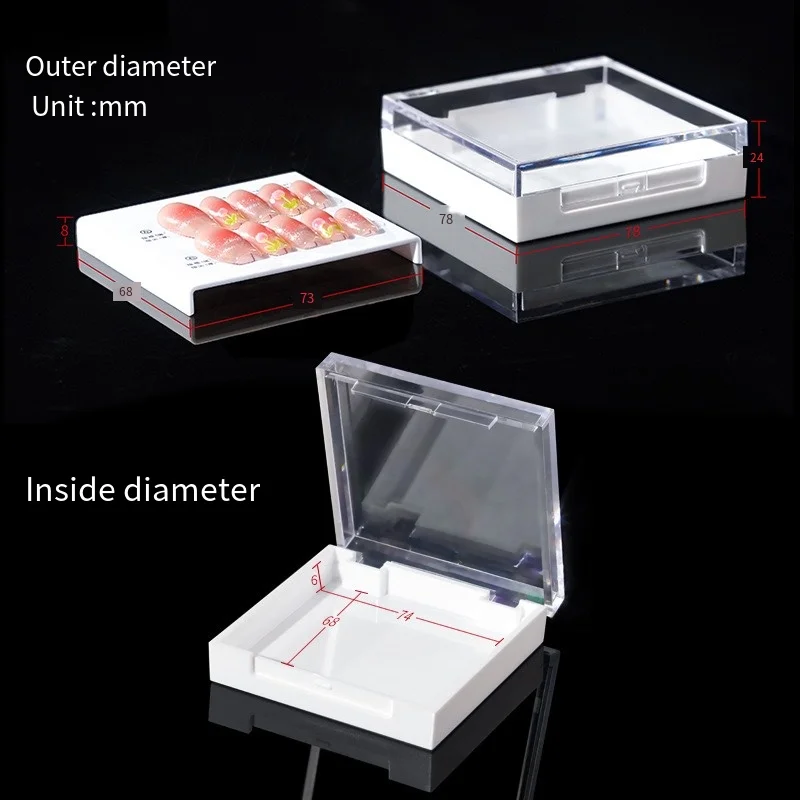 Spot suppliers direct sales high-end thickened hand-made acrylic double-layer display nail press on box packaging