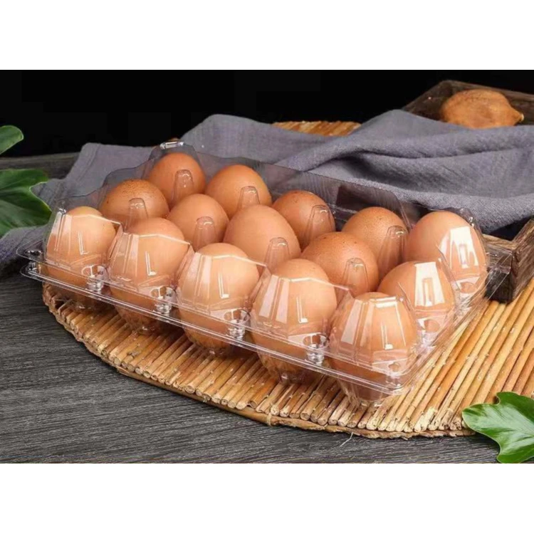 clear PET blister plastic clamshell egg packaging tray egg packing box