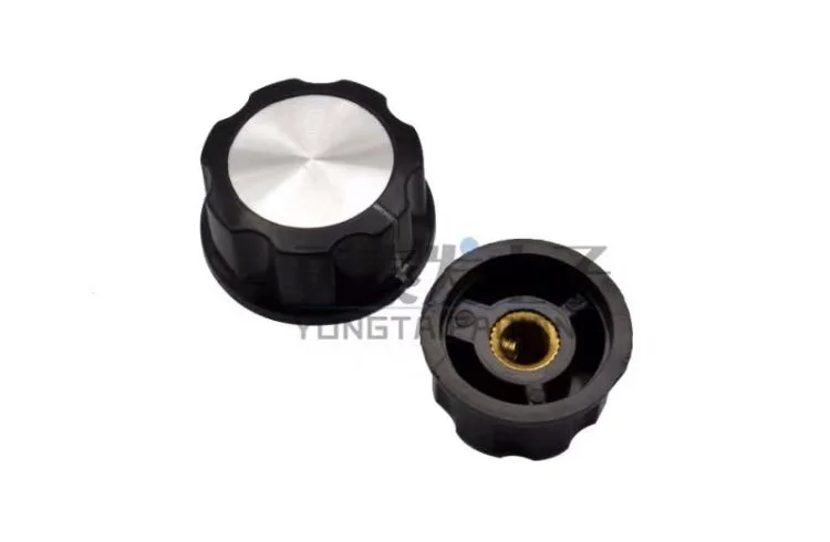 APAI Вращающаяся ручка потенциометра, цветная рифленая рукоятка вала