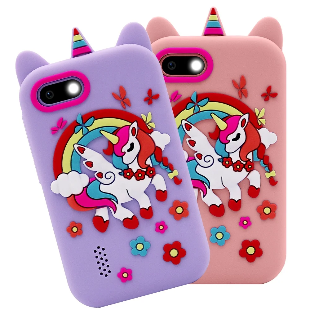 Kids Toys Cell Phone 8GB TF Card Game Phone Music Calculator Calendar Camera Unicorns Kids Smart Phone Toy Gift