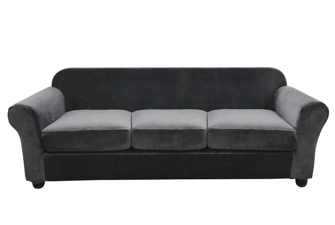 China Customized Color Elastic Sofa Cover 3 Seater
