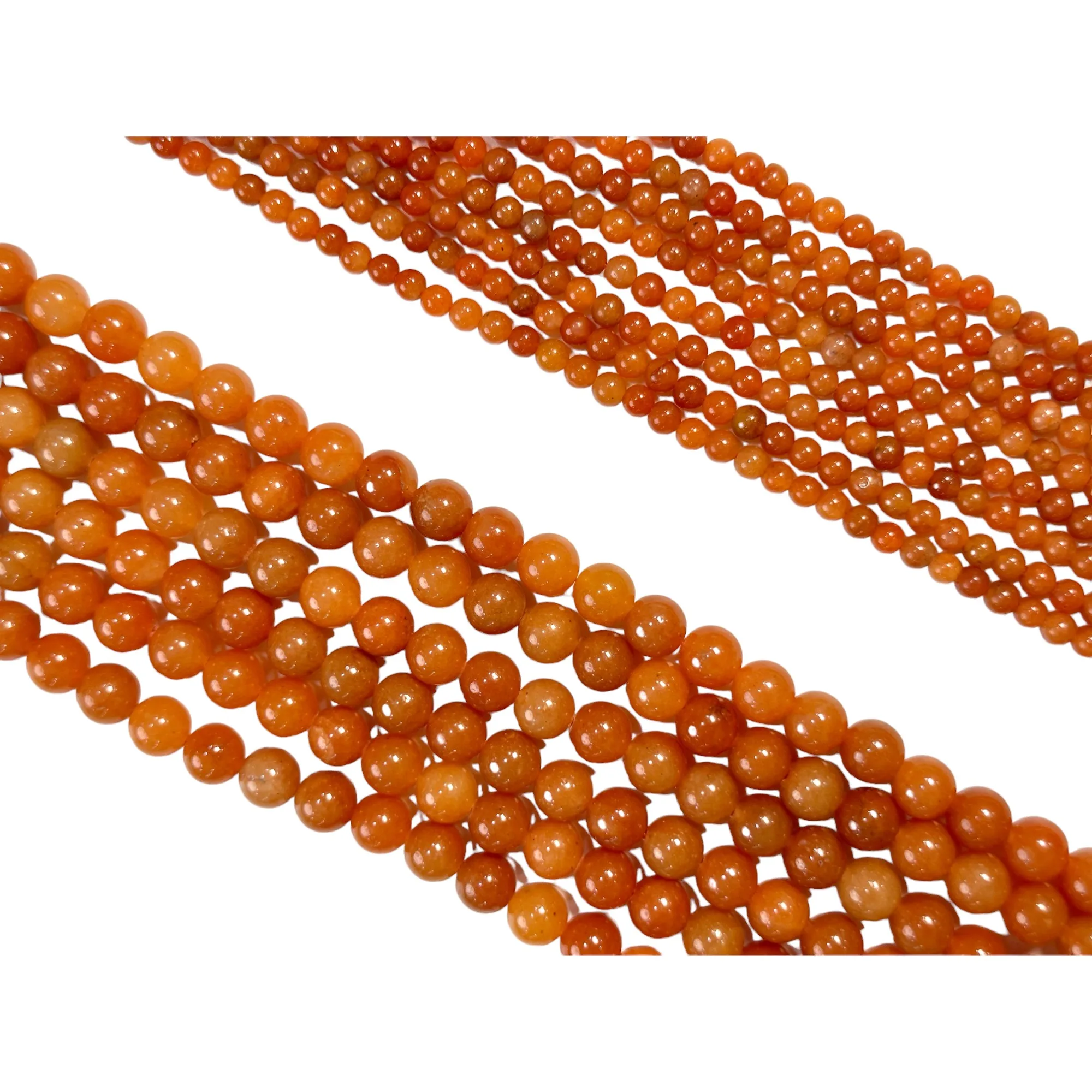 Must grab Extraordinary 4mm 6mm 8mm 10mm 12mm Smooth  Round Bead Red Aventurine Take Bad Luck Away