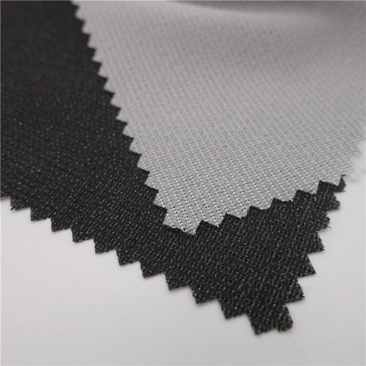 Wholesale  polyester Warp Knitted Elastic Polyester Woven Interlining Fabric Fusible Interlining