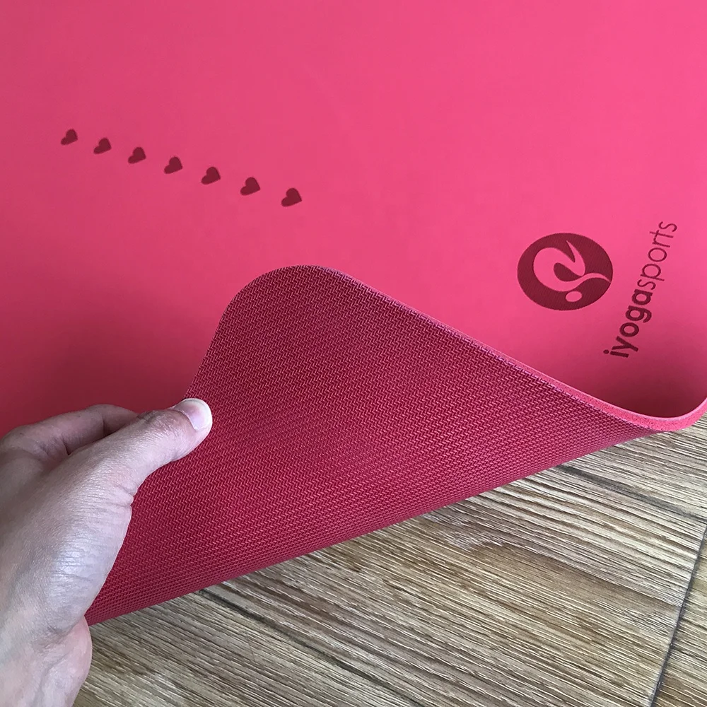 
PU rubber yoga mat non slip even sweatest yoga practice 