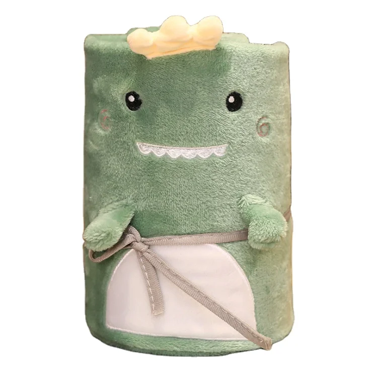 Soft Kids Dinosaur Roll Throw Plush Flannel Blanket Baby 100% Fleece Polyester Blanket