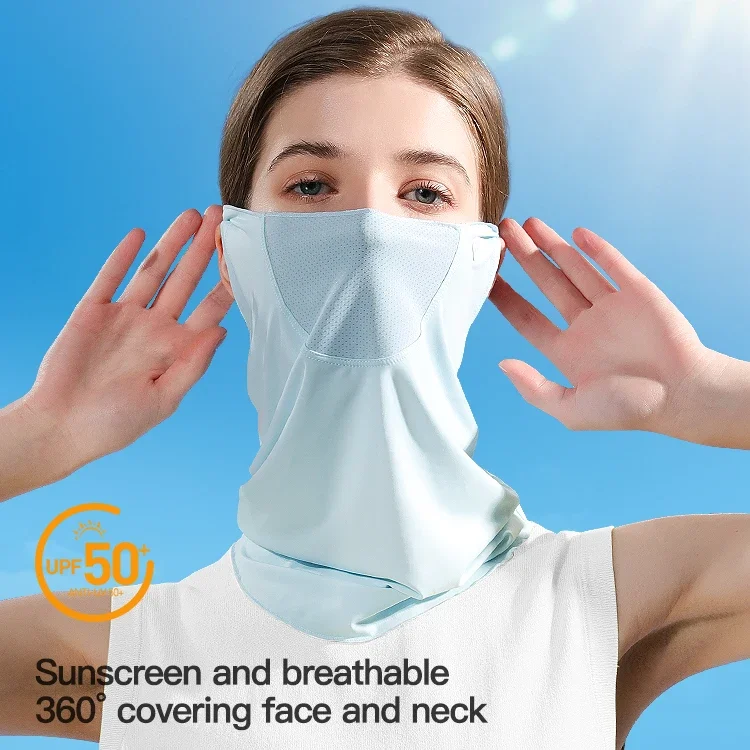GOLOVEJOY Riding Upf 50+ Golf Fishing Cycling Neck Gaiter Face Covers Earloop Uv Protection Face Mask Scarf Balaclava Bandana