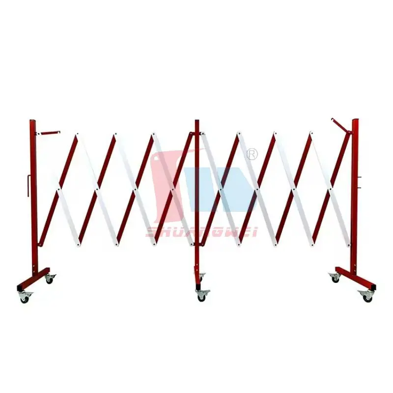 Custom Steel+Aluminum 4000mm Portable Crowd Temporary Wheel Traffic Road Safety Retractable Barrier Expandable Barrier