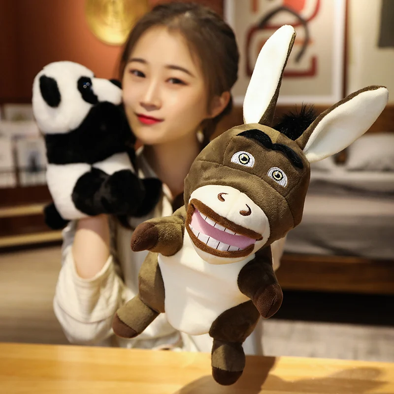 Interactive Stuffed Animal Rabbit Hand Puppet for Kids and Adults