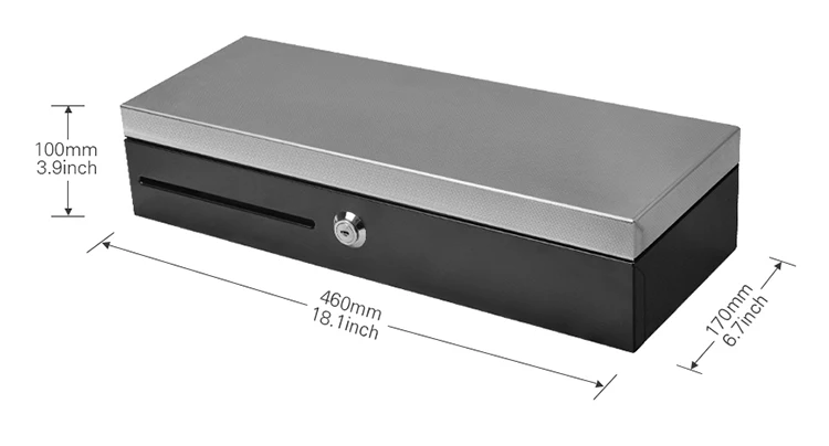 FT-460 Pos system metal material 3-position lock mini flip top cash drawer