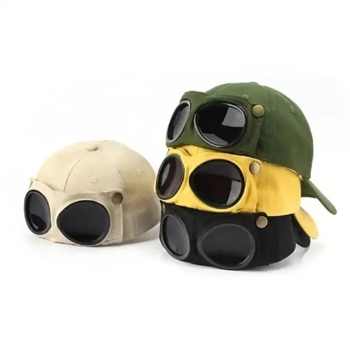Highknight New Aviator Hat Summer Personality Glasses Baseball Cap Female Unisex Sunglasses Cap Male Boys Baseball cap