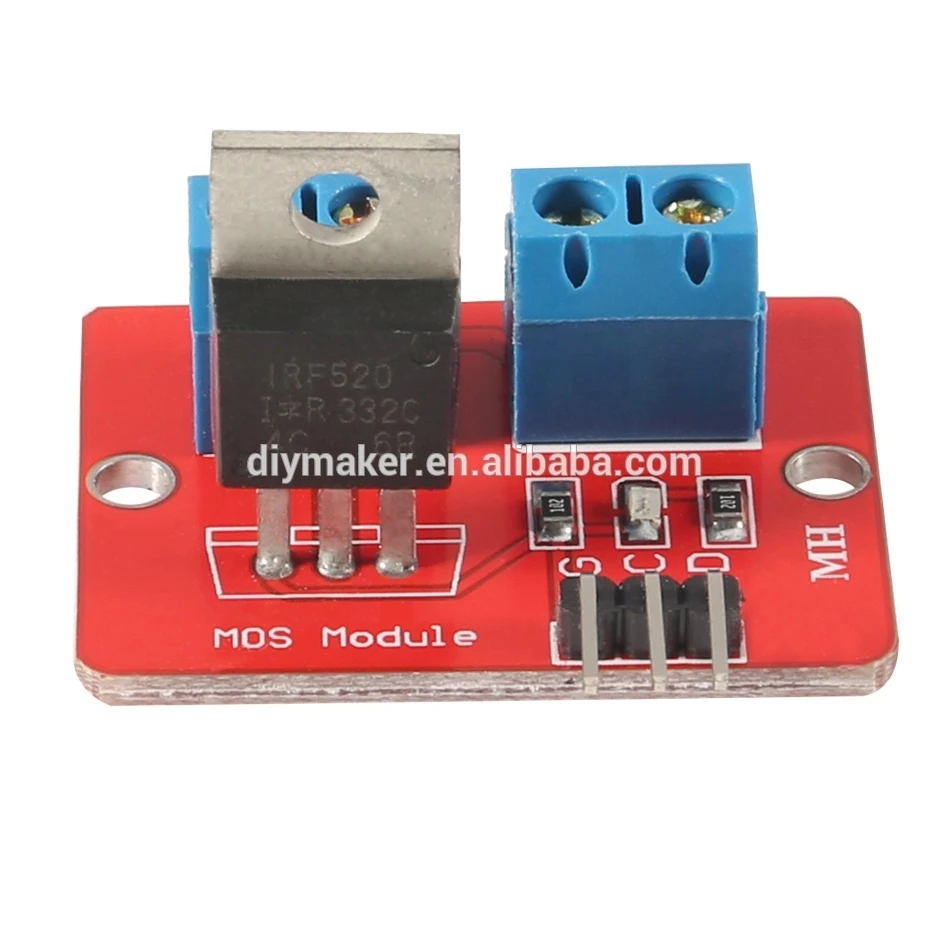 IRF520 Mosfet Driver Module For Arduino MCU ARM For Raspberry Pi 3.3v-5V PWM Dimming LED