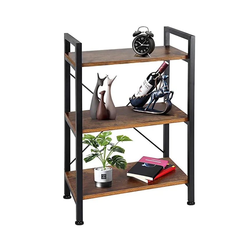 
Modern Furniture Office Bookcase wisda Vintage industrial Wood Metal Bookshelf Storage Rack Bookshelves Bookcases storage 