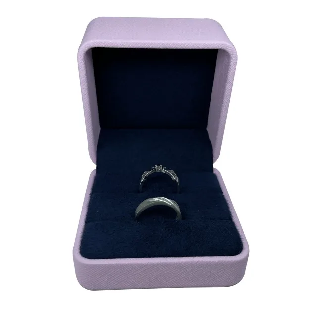 customized engagement double slot ring boxes for jewelry girlfriend love gift box with logo ring box