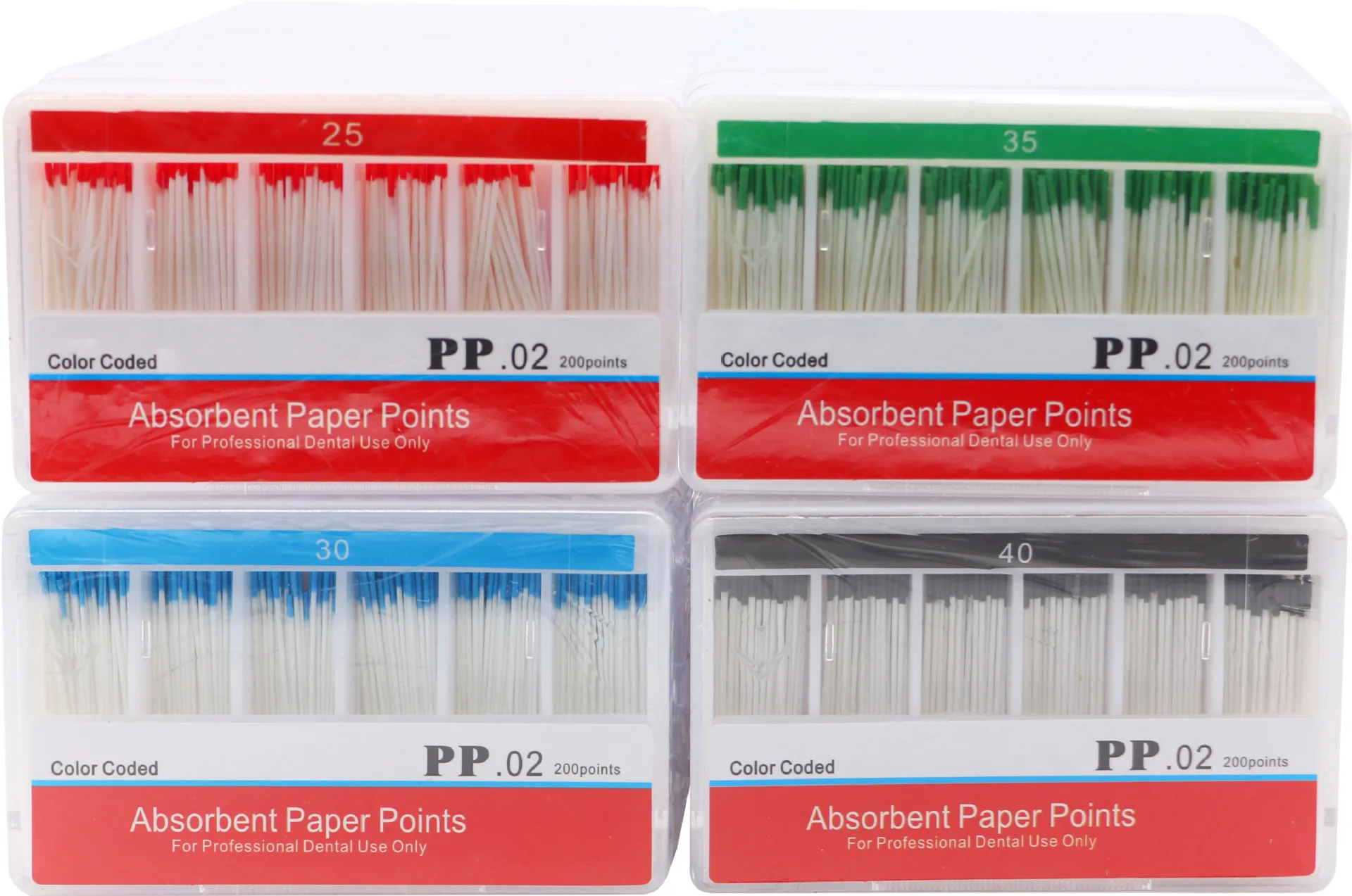 Dental gutta percha points/absorbent paper points with 02 04 06 Taper P Series Mixed Sizes