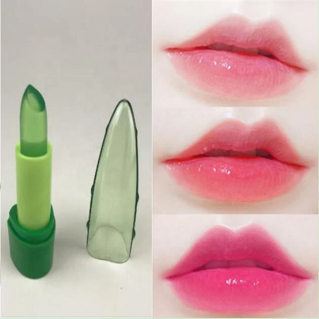 Color Changing Aloe Vera Moisturizing Lip Balm 3.5g/Color Changing Moisturize Non-stick Cup Aloe Vera Lipstick