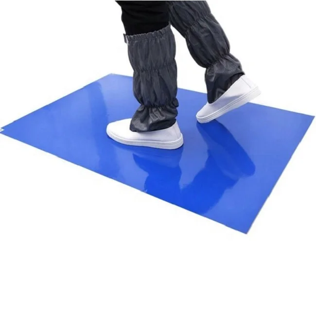 Low price disposable floor dust control sticky mats dust control cleanroom sticky mat manufacturer for basketball