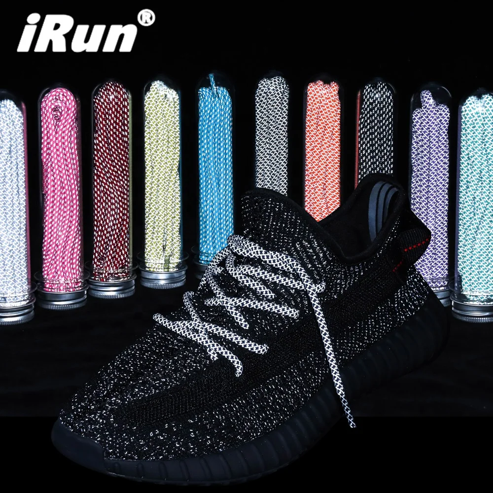 IRun высококачественные Светящиеся в темноте Светоотражающие круглые шнурки 350 для обуви