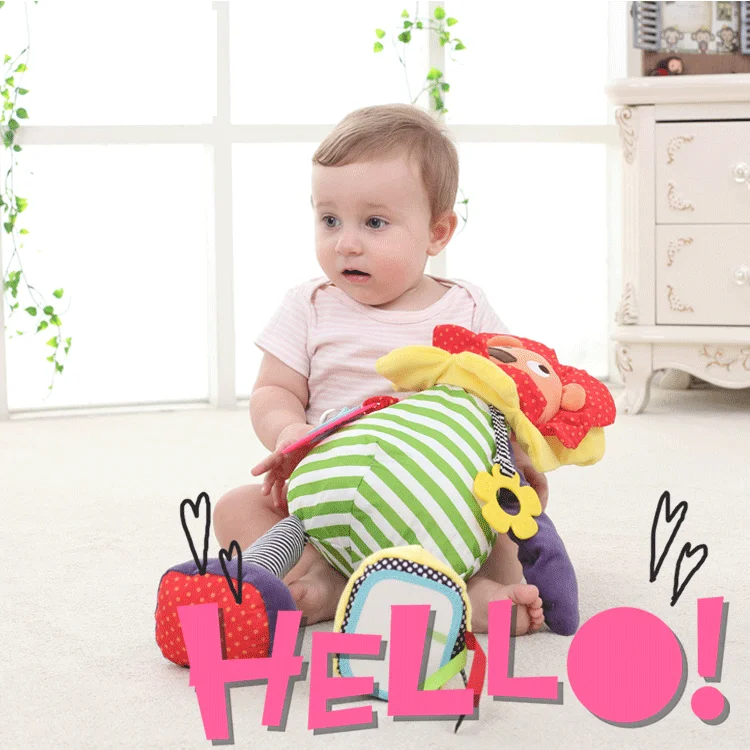 
Wholesale Lovely Cartoon Lion Baby Custom Made Soft Plush Animal Toy 