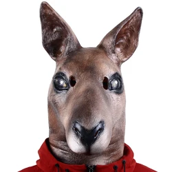 Halloween Novelty Donkey Head Mask Deluxe Costume Party Cosplay Latex Animal Head Full Head Adult Gray