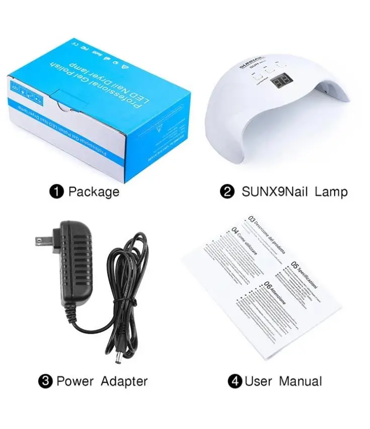 
48W SUNX9 LED Uv Gel Nail Lamp professional salon finger nail gel polish dryer electric 