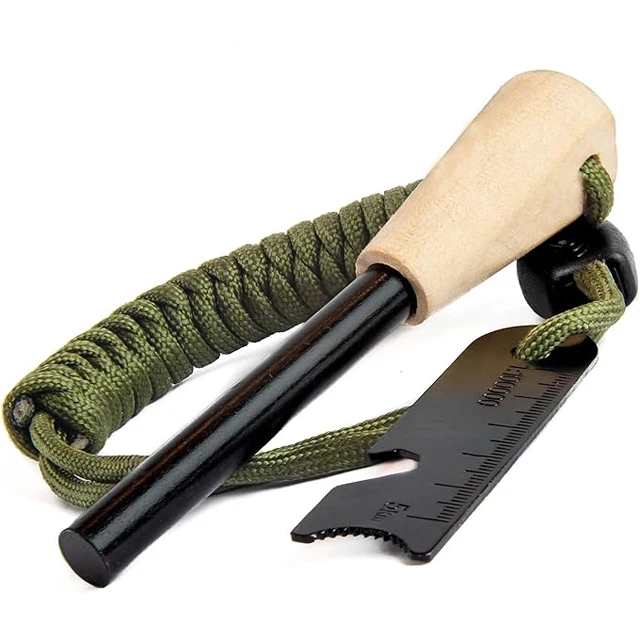 Hot Selling Outdoor Camping Magnesium Flint Stone Fire Starter Hiking Gear Portable Waterproof Mini Magnesium Lighter