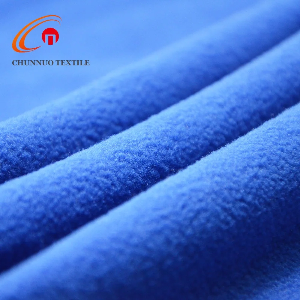 Chunnuo Weft Knitted 100% Polyester DTY Solid Polar Fleece Fabric