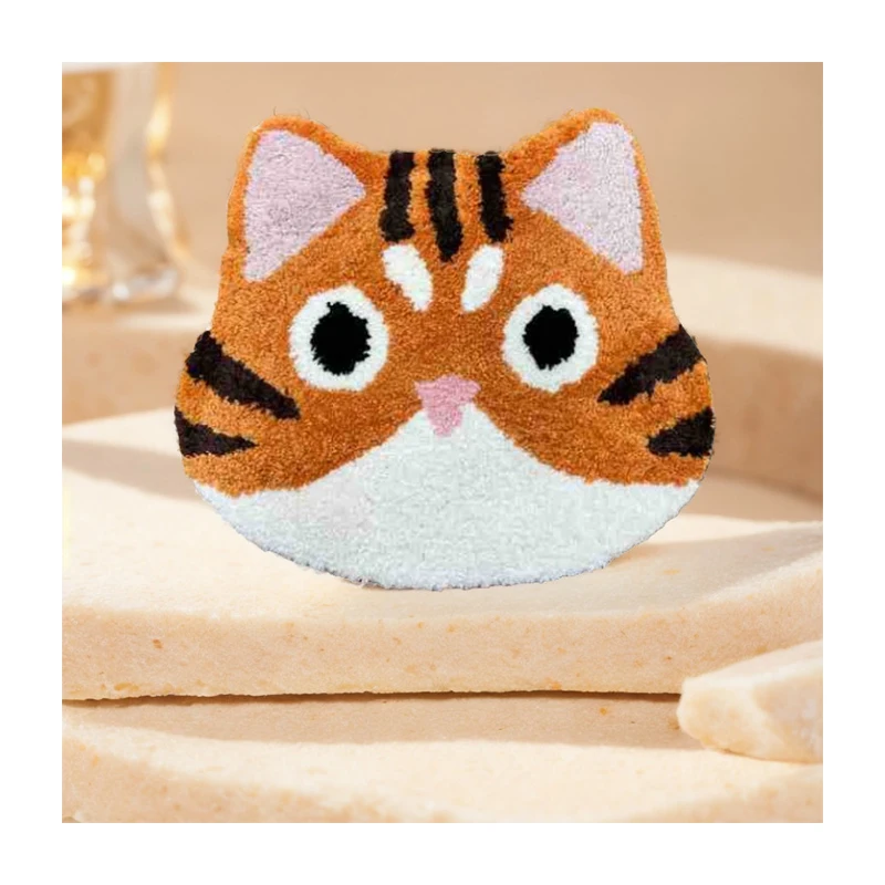 Cartoon kitten tufted floor mat shaped butterfly custom carpet