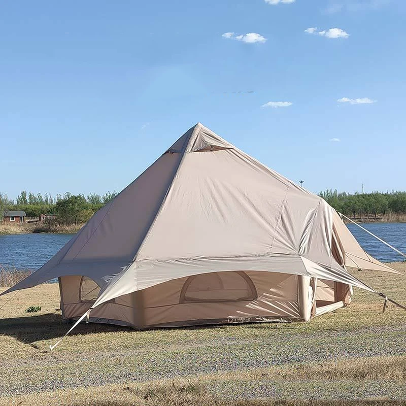 inflatable tent for 4-6 people party roof  window beige oho top for kids projection cinema screen