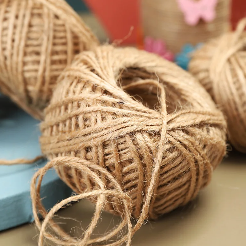 Wholesale hemp rope handmade DIY bundled packaging single strand hemp rope 1mm100m hemp rope vintage accessories