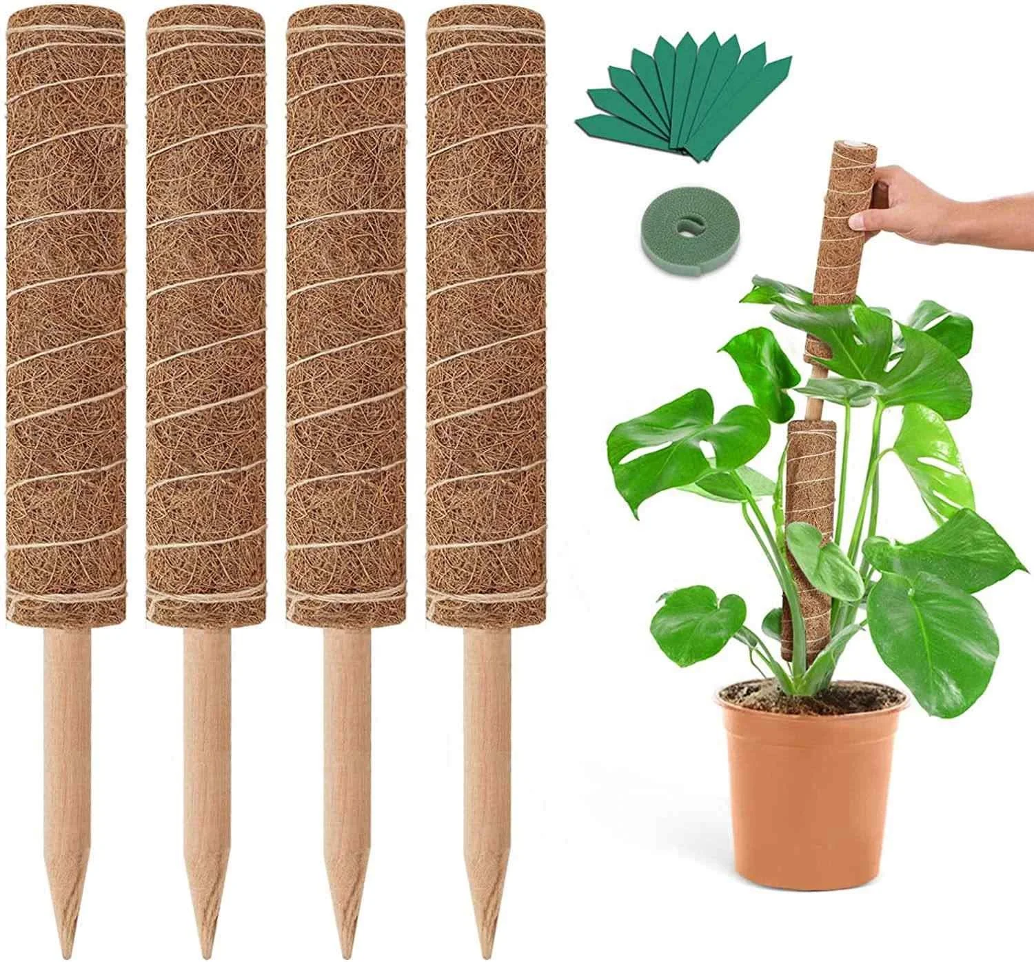 Bendable Plant Sticks Support For Climbing Growth Monstera Stakes For Indoor Plants Moss Pole For Plant