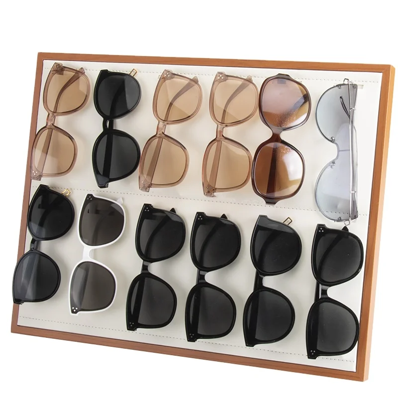 Customized 12 Slots Eyewear Displays Showcase Stand Watch Sunglasses Tray