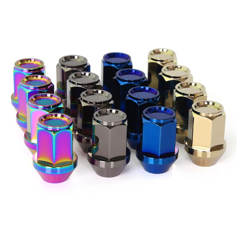 Popular Custom Bulge Acorn Chrome Plated Steel M12X1.5 Conical Seat Car Wheel Lug Nuts