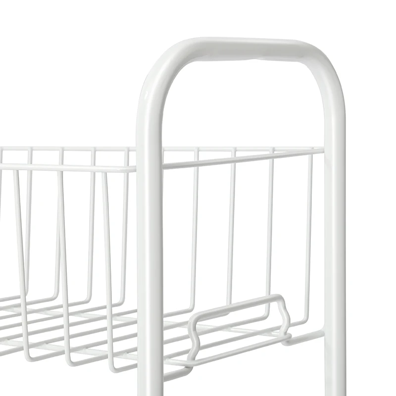 WIREKING 5 Tier Mobile Book Rack Shelf Magazine Storage Holders Racks Multifunction Metal Organisation Book Holder